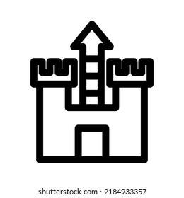 castle icon or logo isolated sign symbol vector illustration - high quality black style vector icons
