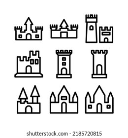 castle icon or logo isolated sign symbol vector illustration - Collection of high quality black style vector icons
