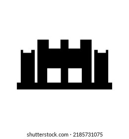 castle icon or logo isolated sign symbol vector illustration - high quality black style vector icons
