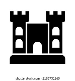 castle icon or logo isolated sign symbol vector illustration - high quality black style vector icons
