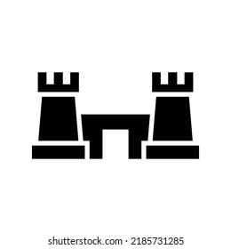 castle icon or logo isolated sign symbol vector illustration - high quality black style vector icons
