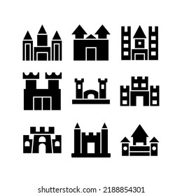 castle icon or logo isolated sign symbol vector illustration - high quality black style vector icons
