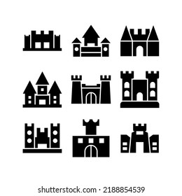 castle icon or logo isolated sign symbol vector illustration - high quality black style vector icons
