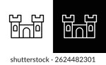 Castle icon. Logotype vector set