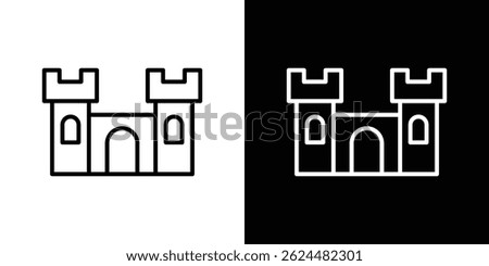 Castle icon. Logotype vector set