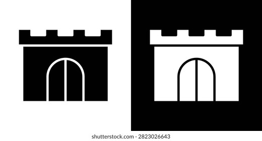 Castle icon minimal art kit. EPS10.