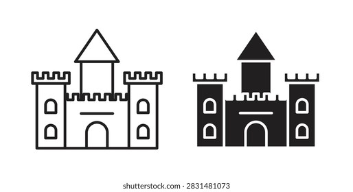 Castle icon minimal artwork bundle