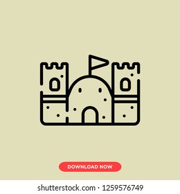 Castle icon modern vector style. Castle icon for web and app. Castle icon concept.