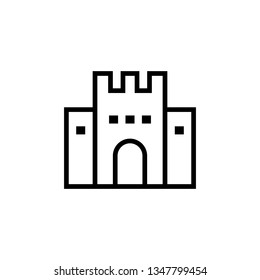 Castle icon. Old building icon. Trendy Flat style for graphic design, Web site, UI. EPS10. Vector illustration. Can be used for web and mobile UI/UX . 