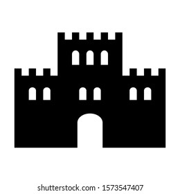 Castle icon on white background. Vector illustration.