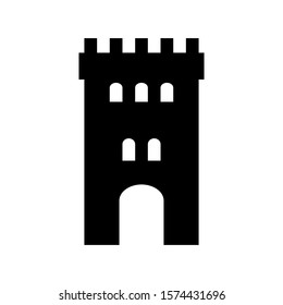 Castle icon on white background. Vector illustration.