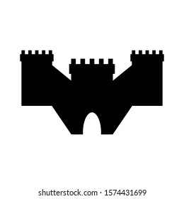 Castle icon on white background. Vector illustration.