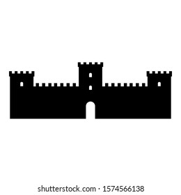 Castle icon on white background. Vector illustration.
