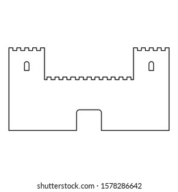Castle icon on white background. Vector illustration.