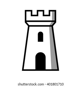 Castle icon on white background