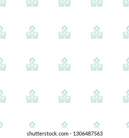 castle icon pattern seamless white background. Editable line castle icon. castle icon pattern for web and mobile.