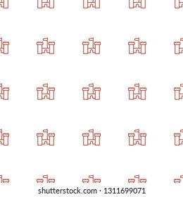 castle icon pattern seamless white background. Editable outline castle icon. castle icon pattern for web and mobile.