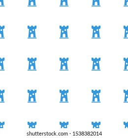 castle icon pattern seamless white background. Editable filled castle icon. castle icon pattern for web and mobile.