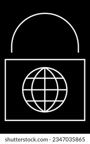 castle icon with planet earth