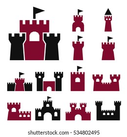 castle icon set