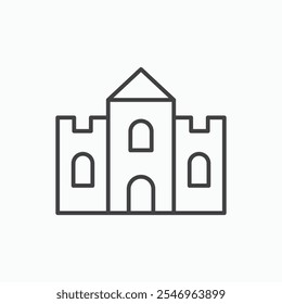 Castle icon set in black color