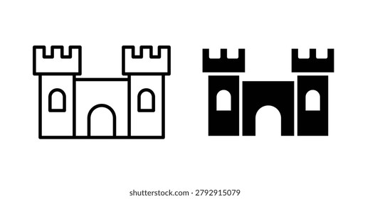Castle icon set illustration. icon designs