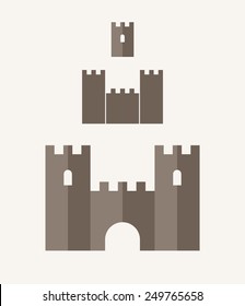 Castle. Icon set. Vector illustration EPS10