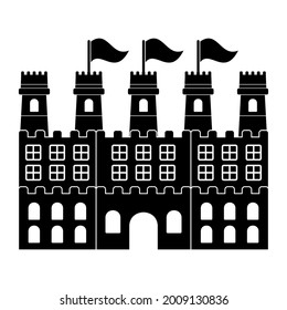 castle icon set vector sign symbol illustrations