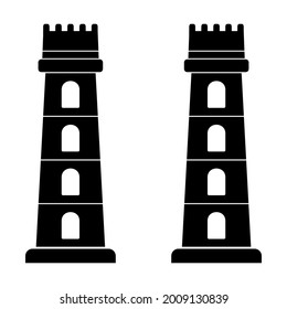 castle icon set vector sign symbol illustrations