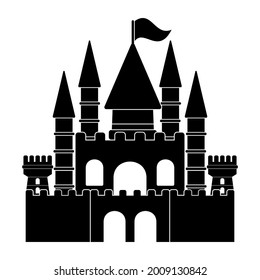 castle icon set vector sign symbol illustrations