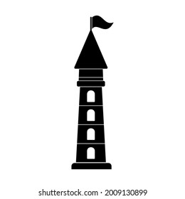 castle icon set vector sign symbol illustrations