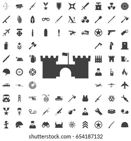 Castle Icon. Set of weapon icons