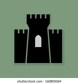 Castle icon or sign, vector illustration