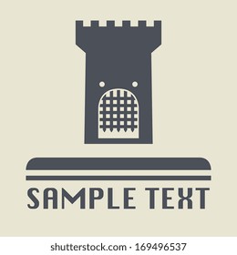 Castle icon or sign, vector illustration