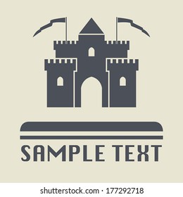 Castle icon or sign, vector illustration