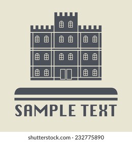 Castle icon or sign, vector illustration