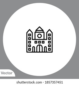 Castle icon sign vector,Symbol, logo illustration for web and mobile