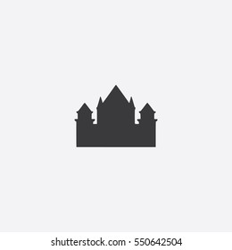 Castle icon silhouette vector illustration

