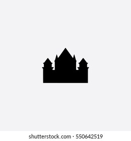 Castle icon silhouette vector illustration

