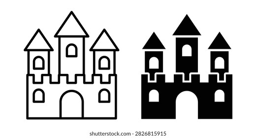 Castle icon simple artwork collection. EPS10