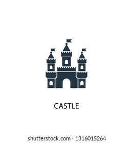 castle icon. Simple element illustration. castle concept symbol design. Can be used for web and mobile.