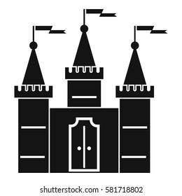 Castle icon. Simple illustration of castle vector icon for web