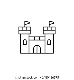 castle icon. Simple thin line, outline vector of Amusement icons for UI and UX, website or mobile application