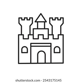 Icono del castillo. icono simple del vector.