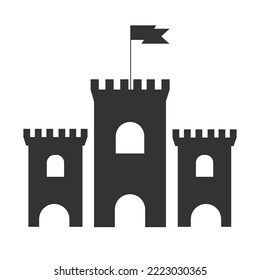 Castle icon. stronghold vector ilustration.