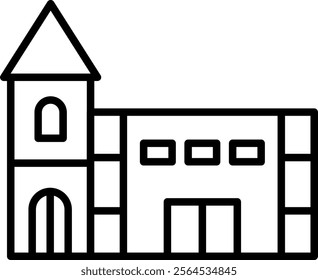 Castle Icon Symbol Art Sign