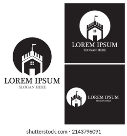 Castle icon and symbol vector template