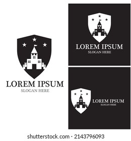 Castle icon and symbol vector template