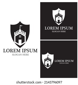 Castle icon and symbol vector template