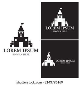Castle icon and symbol vector template